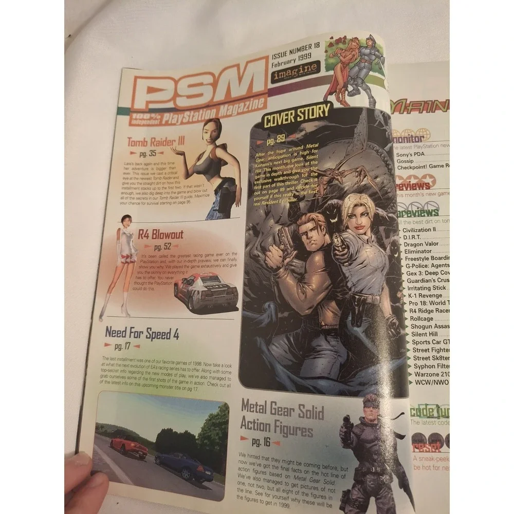 PSM Playstation Magazine 18 February 1999 Tomb Raider Silent Hill Preview RARE